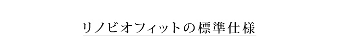 リノビオフィットの標準仕様