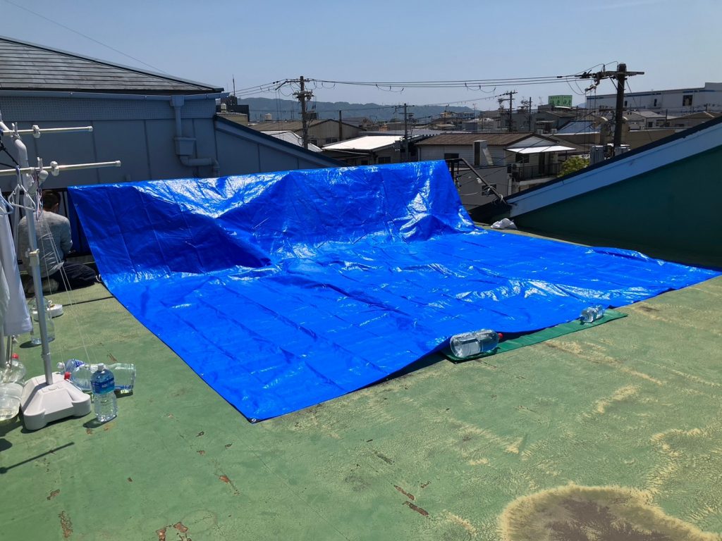 台風2号ver.2雨漏が止まっているのを確認😊