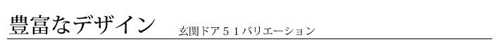 豊富なデザイン　玄関ドア５１バリエーション