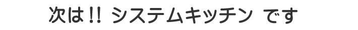 次は！！システムキッチンです