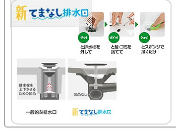 新てまなし排水口