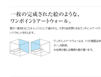 一枚の完成された絵のようなワンポイントアートウォール