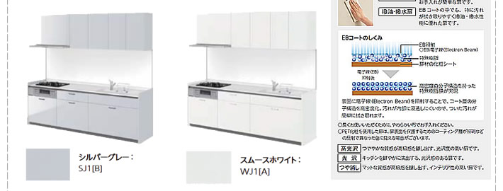 シエラの扉はお手入れのラクなクリーン扉です。