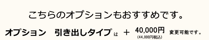 オプション　引き出しタイプ　＋25,000円（税別）