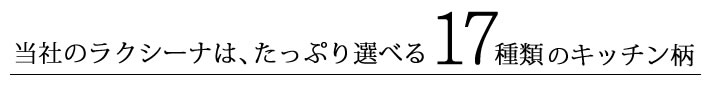 ホームパートナーのラクシーナはたっぷり選べる17種類のキッチン柄