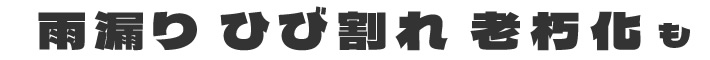 雨漏り　ひび割れ　老朽化も