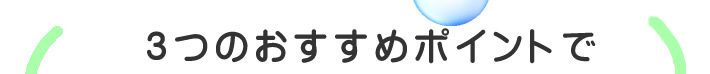 3つのおすすめポイントで