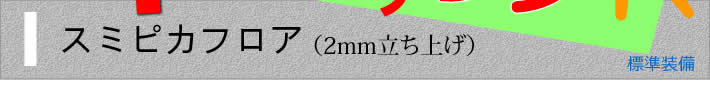 スミピカフロア　（２ｍｍ立ち上げ）　標準装備