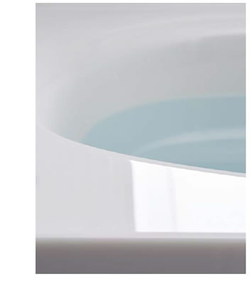 パールの輝きをまとった美しい人造大理石の浴槽 有機ガラス系素材