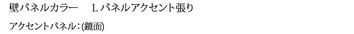 壁パネルカラー Lパネルアクセント張り アクセントパネル(鏡面)