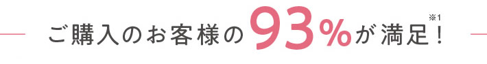 お客様の93%が満足