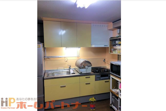マンション 大阪府東大阪市T様邸|LIXILシステムキッチンシエラ (shiera) I型 2100サイズ施工例