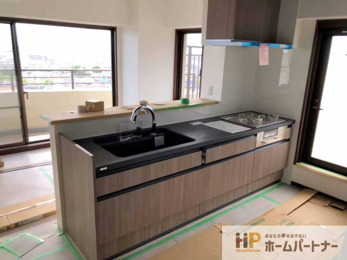 東大阪市I様邸のマンションLIXILシステムキッチンリシェルSI W2550リフォーム施工例
