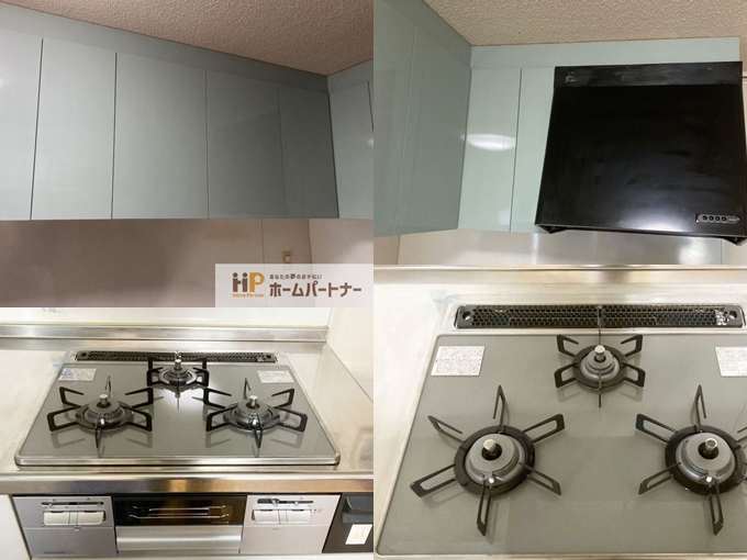マンション|大阪府枚方市I様邸 キッチン吊り戸棚交換・ガスコンロ取替リフォーム施工例
