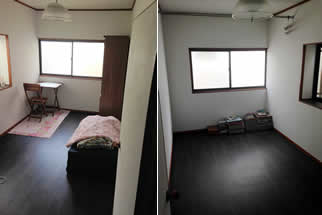 戸建て　大阪府茨木市　洋室の壁と床を張り替えリフォーム