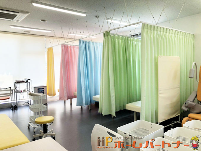 店舗 大阪府羽曳野市K様邸クリニック内間仕切りカーテン新設工事施工例