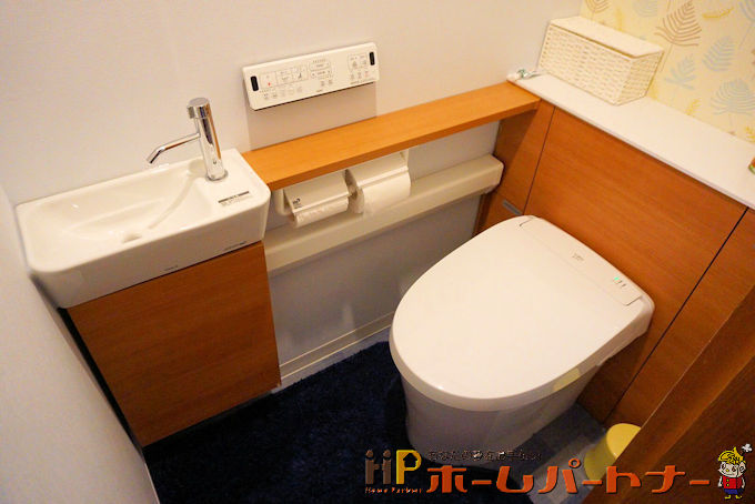 戸建 大阪市阿倍野区Ｆ様邸  LIXIL　Ｌ型リフォレ洋式トイレキャビネット 施工例